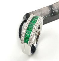 Anello Massimo Raiteri Donna in Oro bianco Smeraldo AN1289SM-14 - AN1289SM-14